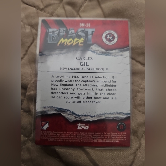 2024 Topps MLS Superstars #BM-28 Carles Gil BEAST MODE - Picture 2 of 6